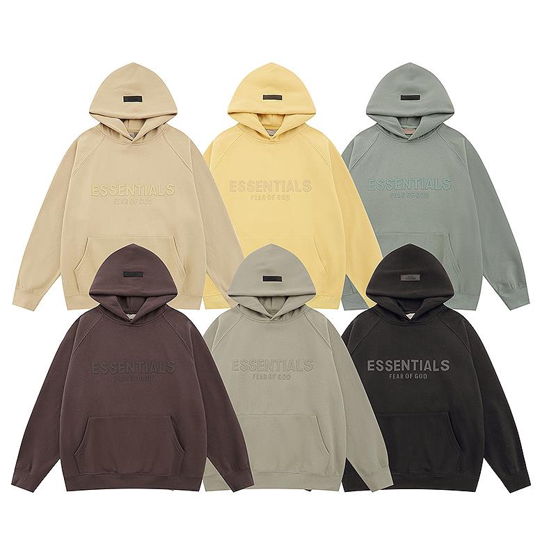 ขายดี ** เสื้อกันหนาวแขนยาว มีฮู้ด ผ้าฝ้ายแท้ พิมพ์ลายตัวอักษร ESSENTIALS FOG สําหรับผู้ชาย และผู้หญิง สินค้าพร้อมส่ง