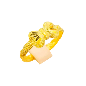 แหวนทองคำแท้ครึ่งสลึง 1.9 กรัม ลายโบว์ก้านเปีย การันตีทองคำแท้ 96.5% ขายได้ จำนำได้ มีใบรับประกันสินค้า