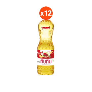 [ขวดละ 40 บาท] Tubtim น้ำมันปาล์มทับทิม 1 ลิตร x12ขวด