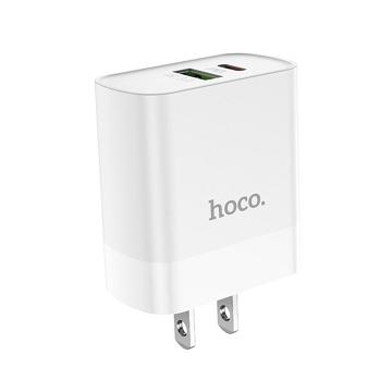 Hoco C80 หัวชาร์จ ชาร์จเร็ว 20 วัตต์ 2 ช่องชาร์จ (TYPE-C/USB) พร้อมสาย C to C และ C to L รองรับชาร์จเร็ว PD/QC3.0