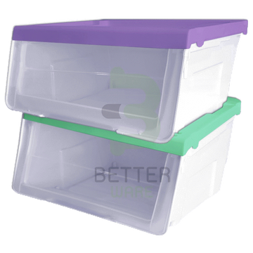 (139บาท/ใบ) กล่องพลาสติก ฝาสไลด์ (ขนาดเล็ก) -สีพิเศษ- กล่องเก็บของ กล่องอเนกประสงค์ - 0245/1