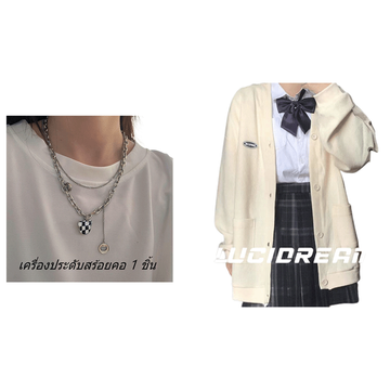 LUCIDREAM เสื้อกันหนาว เสื้อแขนยาว เสื้อกันหนาว ผู้หญิง 2022สินค้ามาใหม่ เกาหลี ใส่สบายๆ ทรงหลวม สไตล์สปอร์ต KS40Z2292019