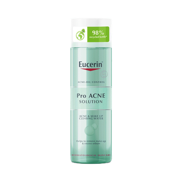 Eucerin Pro Acne Solution Acne & Make up Cleansing Water 200ml (ยูเซอริน ไมเซล่า เช็ดล้างเครื่องสำอาง สำหรับผิวมัน)