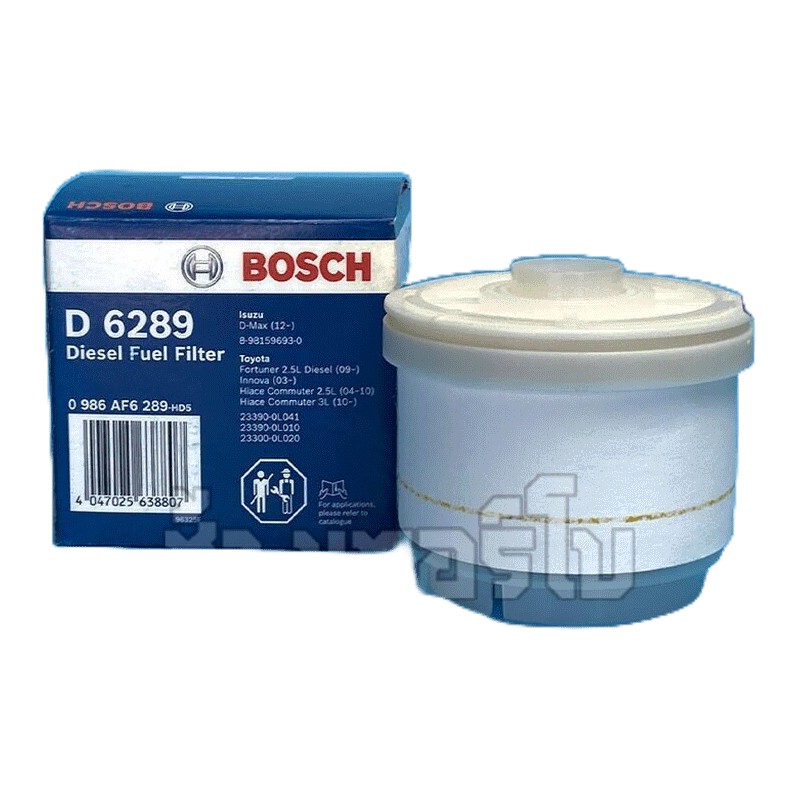 #1214 (D6289) Bosch กรองดีเซล กรองโซล่า กรองเชื้อเพลิง ISUZU DMAX All New 1.9/2.5/3.0 ,MU-X (2012 -2021) / 0986AF6289