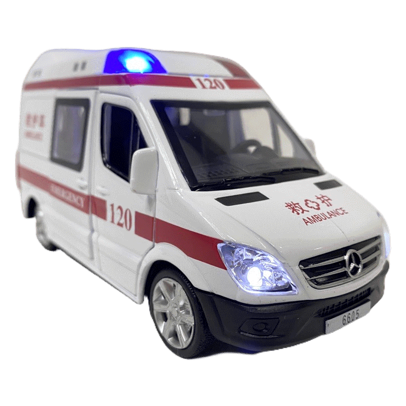รถโมเดลเหล็ก รถพยาบาล เบนซ์ BENZ มีไฟมีเสียงไซเรน🚨🚑‍⚕️‍⚕️🤩 คันใหญ่ยาว 6.5 นิ้ว เด็กชอบมากๆ
