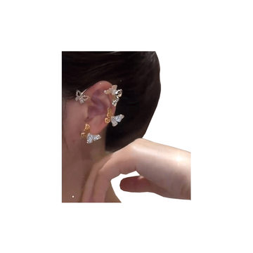 (กรอกโค้ด D4Y3Q ลด15%) ต่างหูเกาหลี Ear Cuff ลายผีเสื้อแบบสวม