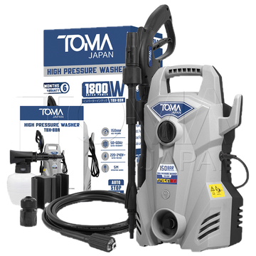 TOMA JAPAN เครื่องฉีดน้ำแรงดันสูง 150 บาร์ 1800 วัตต์ High Pressure Washer เครื่องฉีดน้ำ รุ่น TBX-88A