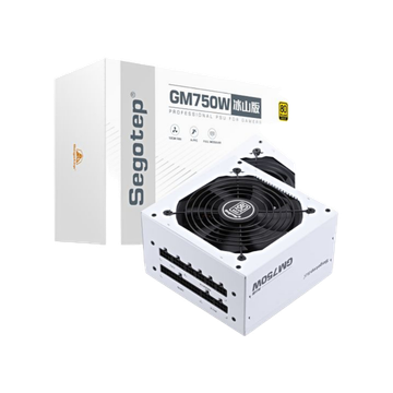 POWER SUPPLY (อุปกรณ์จ่ายไฟ) SEGOTEP GM750W (WHITE) - 750W 80 PLUS GOLD FULL MODULAR รับประกันสินค้า 5 ปี