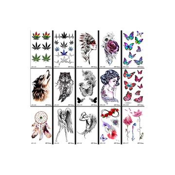 MN-101-150 สติ๊กเกอร์แทททู ไซส์ มินิมอล ขนาด 6x10.5cm sticker tattoo