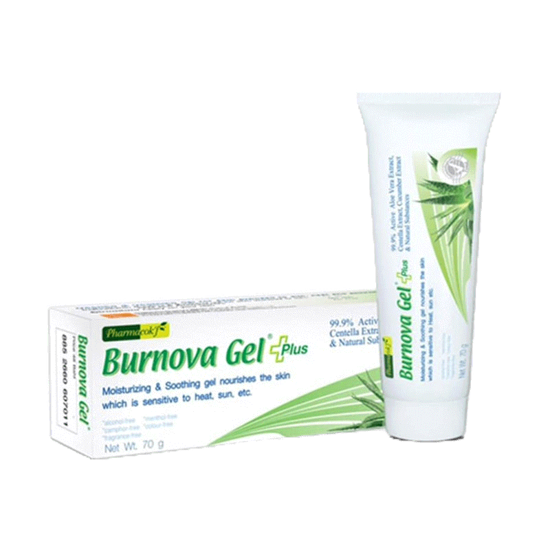 Burnova Gel Plus 70g.เจลว่านหางจระเข้ Burnova Gel Plus เป็นเจลบำรุงผิว