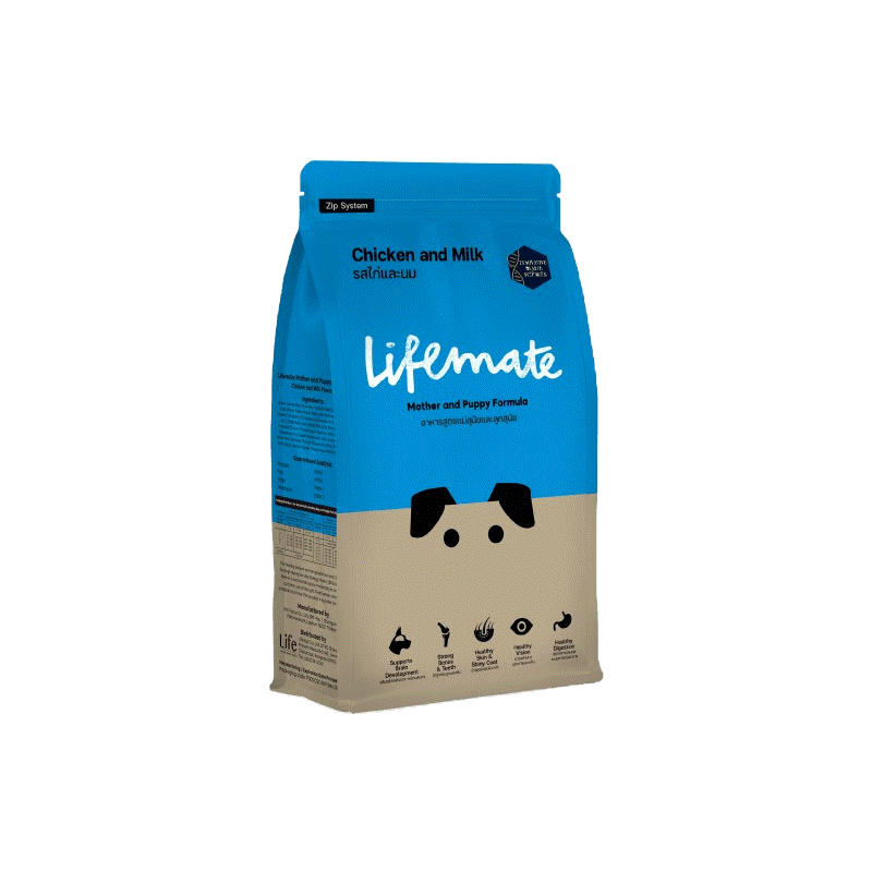 Lifemate อาหารสูตรแม่สุนัขและลูกสุนัข Chicken and Milk Flavour รสไก่และนม 1.3 กิโลกรัม