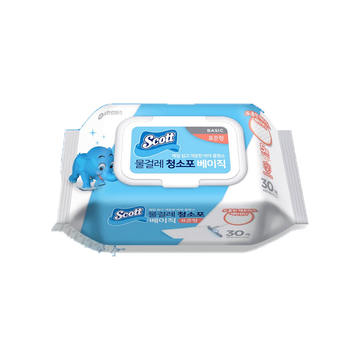 สก๊อตต์ แผ่นไวเปอร์ทำความสะอาดพื้นแบบเปียก 30 แผ่น Scott WET FLOOR WIPES 30 sheets 882 กรัม