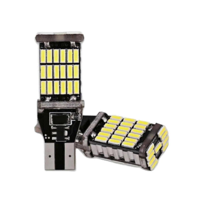 ราคาโปรโมชั่น ราคา 1หลอด ไฟหรี่ ไฟถอยLED 45SMD ขั้วT10/T15 12Vสว่างมาก ไฟส่องป้ายทะเบียน ไฟส่องแผนที่ ไฟเลี้ยว สว่างมาก