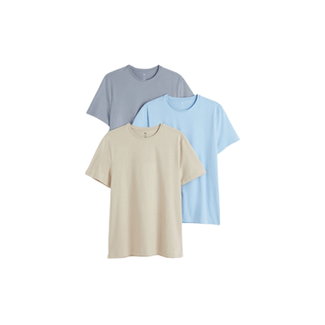 H&M เสื้อยืดทรงสลิมแพ็ค 3 ตัว Man 3-pack Slim Fit T-shirts 0578630