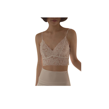 LACE BRA บราสวมลูกไม้ ไร้โครง ฟองน้ำถอดได้ สายปรับได้