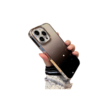 เคสโทรศัพท์มือถือ TPU ใส กันกระแทก แต่งกลิตเตอร์ ไล่โทนสีม่วง สําหรับ for Iphone14 pro max 13 12 11 Pro Max