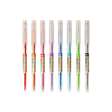 ปากกาเจลสี ใช้ขีดเส้น 0.5 mm CHOSCH รุ่น CS-8623 (ราคาต่อชุด/8 สี น้ำเงิน / แดง / ดำ / เขียว / ม่วง / ฟ้า / ชมพู / ส้ม）