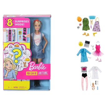 Barbie Doll with Careers Looks and Accessories ตุ๊กตาบาร์บี้ มาพร้อมชุด อาชืพ และ เครื่องประดับ คละแบบ GLH62