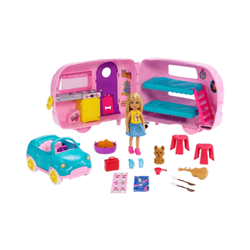 Barbie Club Chelsea™ Camper ตุ๊กตาเซลซี และ รถแคมเปอร์ FXG90 CH