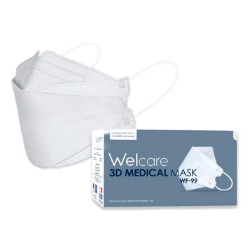 [มี อย.] Welcare 3D Medical Mask หน้ากากอนามัย กรอง 3 ชั้น เวลแคร์ รุ่น WF-99 จำนวน 50 ชิ้น/กล่อง