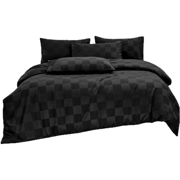 ibed ชุดผ้าปูที่นอนครบเซ็ท Softex Satin (ลายตาราง) Moonless 3.5 ฟุต,5 ฟุต,6 ฟุต - CHECKERD COLLECTION