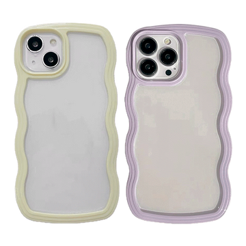 Suntaiho เคสโทรศัพท์ ซิลิโคนนิ่ม ใส กันกระแทก ลายคลื่นหยิก สําหรับ iPhone XR 11 Pro 13 12 Pro Max 13Pro X XR XS Max