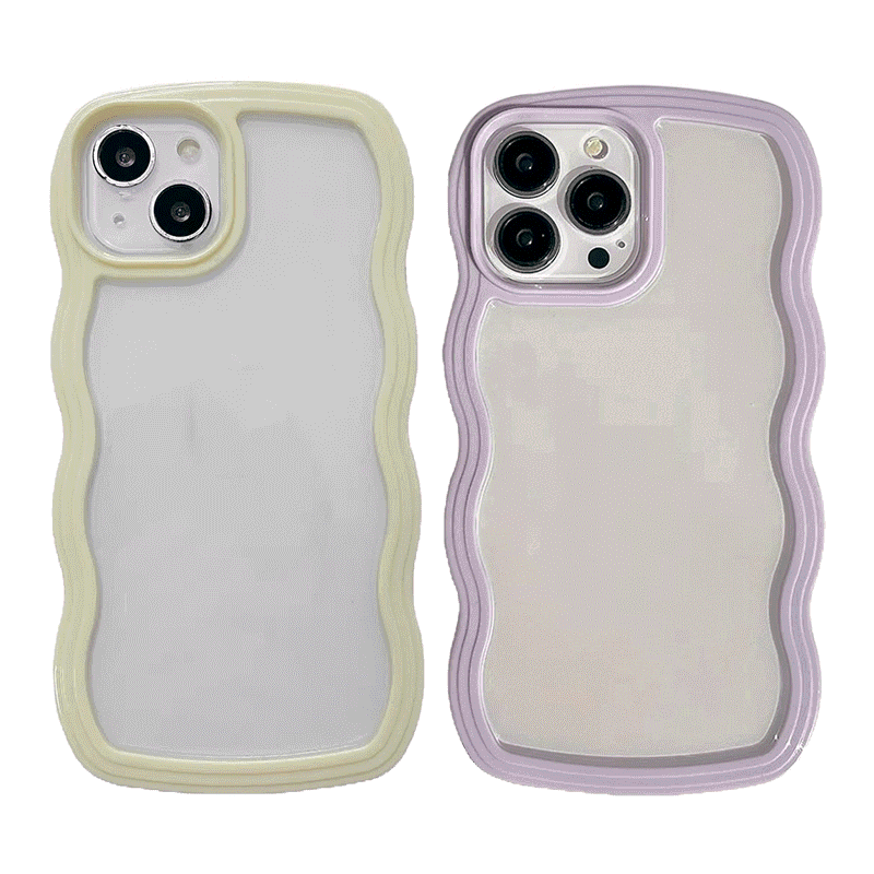 Suntaiho เคสโทรศัพท์ ซิลิโคนนิ่ม ใส กันกระแทก ลายคลื่นหยิก สําหรับ iPhone XR 11 Pro 13 12 Pro Max 13Pro X XR XS Max