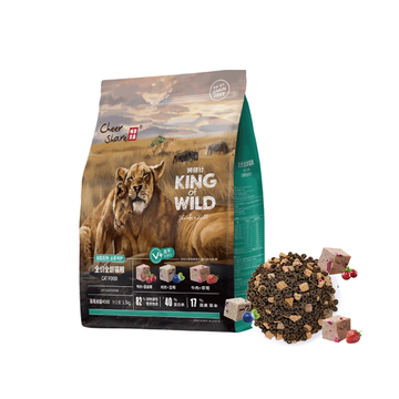 [1.5KG] CheerShare King of Wild สูตร Freeze dried อาหารแมวเม็ด เกรด Holistic Grain Free ขนาด 1.5 กิโลกรัม