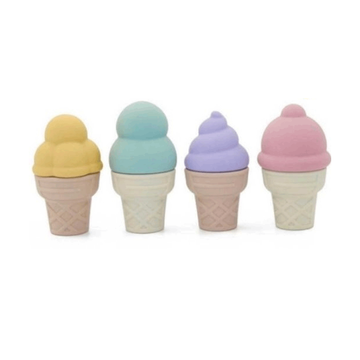 Ice Cream Beach & Bathing Toy ของเล่นสำหรับอาบน้ำ ตัวต่อซิลิโคนรูปไอศครีม