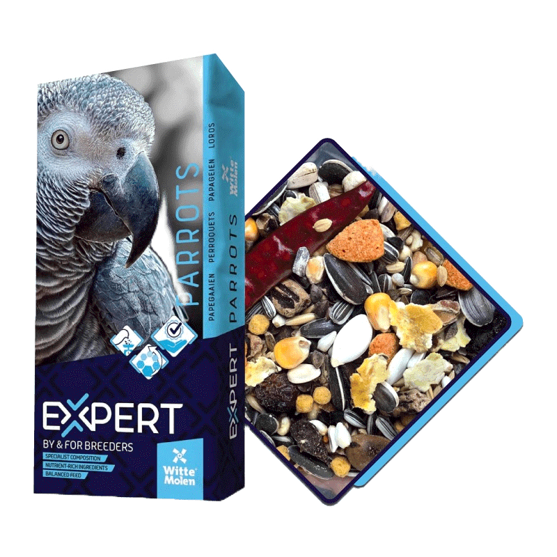 Expert อาหารนก เกรดพรีเมี่ยม สำหรับนกแก้วขนาดกลาง - ใหญ่ Witte Molen xcode 000 (แบ่งขาย 500g / 1kg)