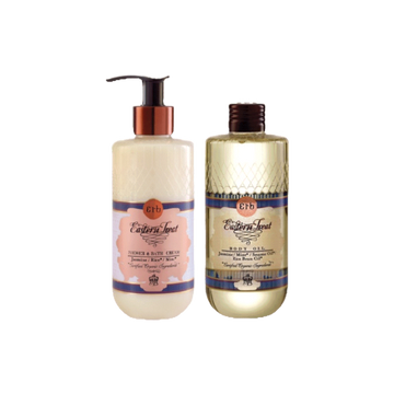 Erb Double Fresh Set A : Eastern Treat Shower and Bath Cream + Body Oil
