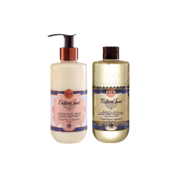 Erb Double Fresh Set A : Eastern Treat Shower and Bath Cream + Body Oil