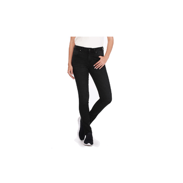 WRANGLER กางเกงยีนส์ผู้หญิง เอวสูง ทรง JESS รุ่น WR WR22G005 สีดำ กางเกงยีนส์ กางเกงผู้หญิง เสื้อผ้าผู้หญิง