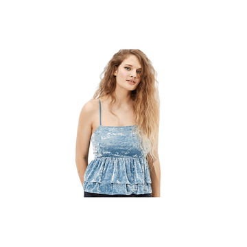 American Eagle Velvet Tiered Babydoll Top เสื้อ ผู้หญิง เบบี้ดอล (EWSB 035-2830-400)