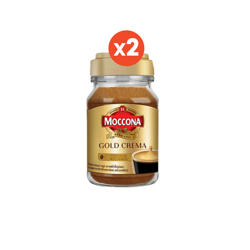 [X2 ขวด] MOCCONA Gold Crema มอคโคน่า โกลด์ เครมมา กาแฟสำเร็จรูป ขนาด 200 กรัม