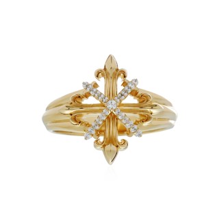 The Rituals Star ring Xtreme - 24 Karat  Gold  แหวนเงินแท้ 925 ขัดเงาพิเศษ ชุบทองคำแท้ 24 กะรัต ฝังคริสตัล ลาย Rituals Star แทนดาว 9 ดวงที่สำคัญ