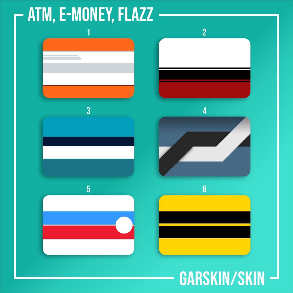 สติ๊กเกอร์ ATM Garskin / สติ๊กเกอร์การ์ด ATM / SKIN ATM CARD / DEBIT / CREDIT / EMONEY / FLAZZ