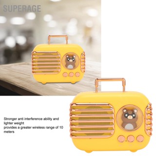 Superage ลําโพงสเตอริโอ บลูทูธ 5.0 5W รองรับการ์ดความจํา แบบพกพา ขนาดเล็ก สําหรับโทรศัพท์มือถือ Mp3 แล็ปท็อป