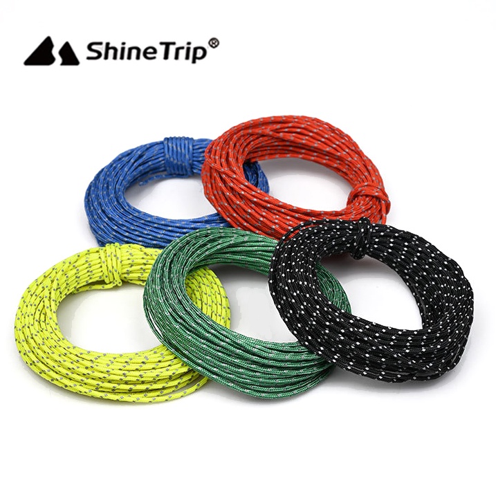 ShineTrip เชือกสะท้อนแสงเอนกประสงค์ ขนาด 2.5 มม. xยาว 50 ฟุต 50ft 2.5mm Reflective Cord Tent Guyline Rope