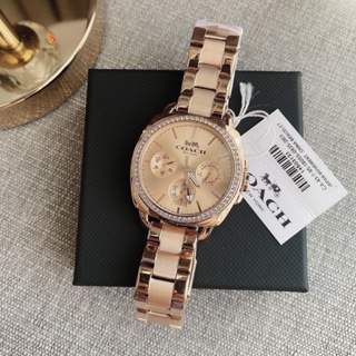 นาฬิกาCoach Womens 14503131 Mini Boyfriend Rosegold Tone Stainless Glitz Watch