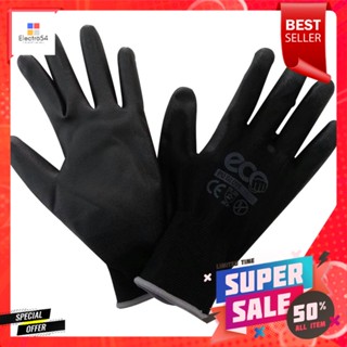 ถุงมือเคลือบ PU MICROTEX ECO-PU สีดำPU-COATED GLOVES MICROTEX ECO-PU BLACK