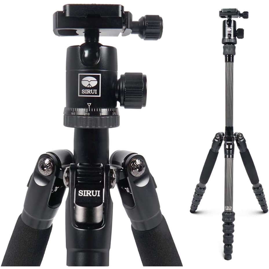 SIRUI Carbon Fiber Traveler 5C Tripod 54.3 inches Lightweight Portable Camera Tripod with Ball Head (สินค้าประกันศูนย์ )