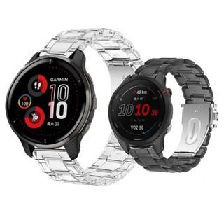 สายนาฬิกาข้อมืออะคริลิคใส 20 22 มม. สําหรับ Garmin Forerunner 255 245 645 Music 745 158 55/Venu 2 Plus/Vivoactive 4 3