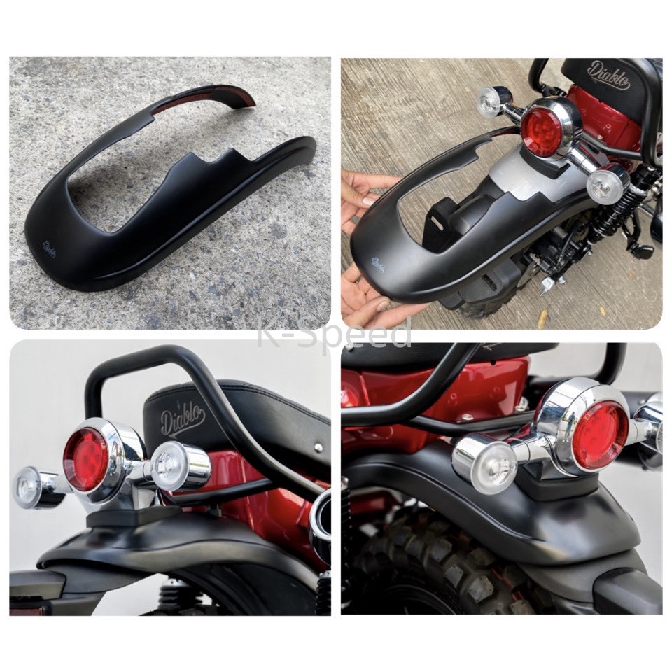ครอบบังโคลนท้ายแต่งสีดำ Diablo For Honda Dax125 (DX028)