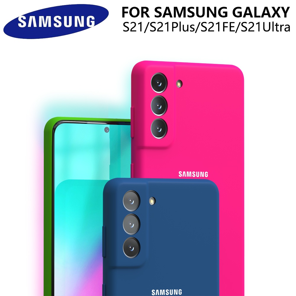 Samsung Galaxy S21 5G Plus S21FE Case Silky Silicone Cover For S21+ S21Plus Full Protective Mobile P