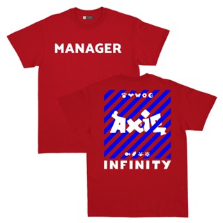 เสื้อสีขาว เสื้อคนอ้วน Axie Infinity Startup Manager Scholar Player เสื้อยืดคุณภาพระดับพรีเมียม Gl: