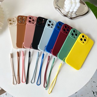 เคสโทรศัพท์มือถือ TPU แบบนิ่ม สีแคนดี้ พร้อมสายคล้อง สําหรับ Samsung A12 A13 A22 A23 A32 A33 A52 A53 A72 A73 S20 ULTRA S21FE S21 S22 PLUS S21 S22 NOTE 20 20 ULTRA A02S A03S A03 CORE