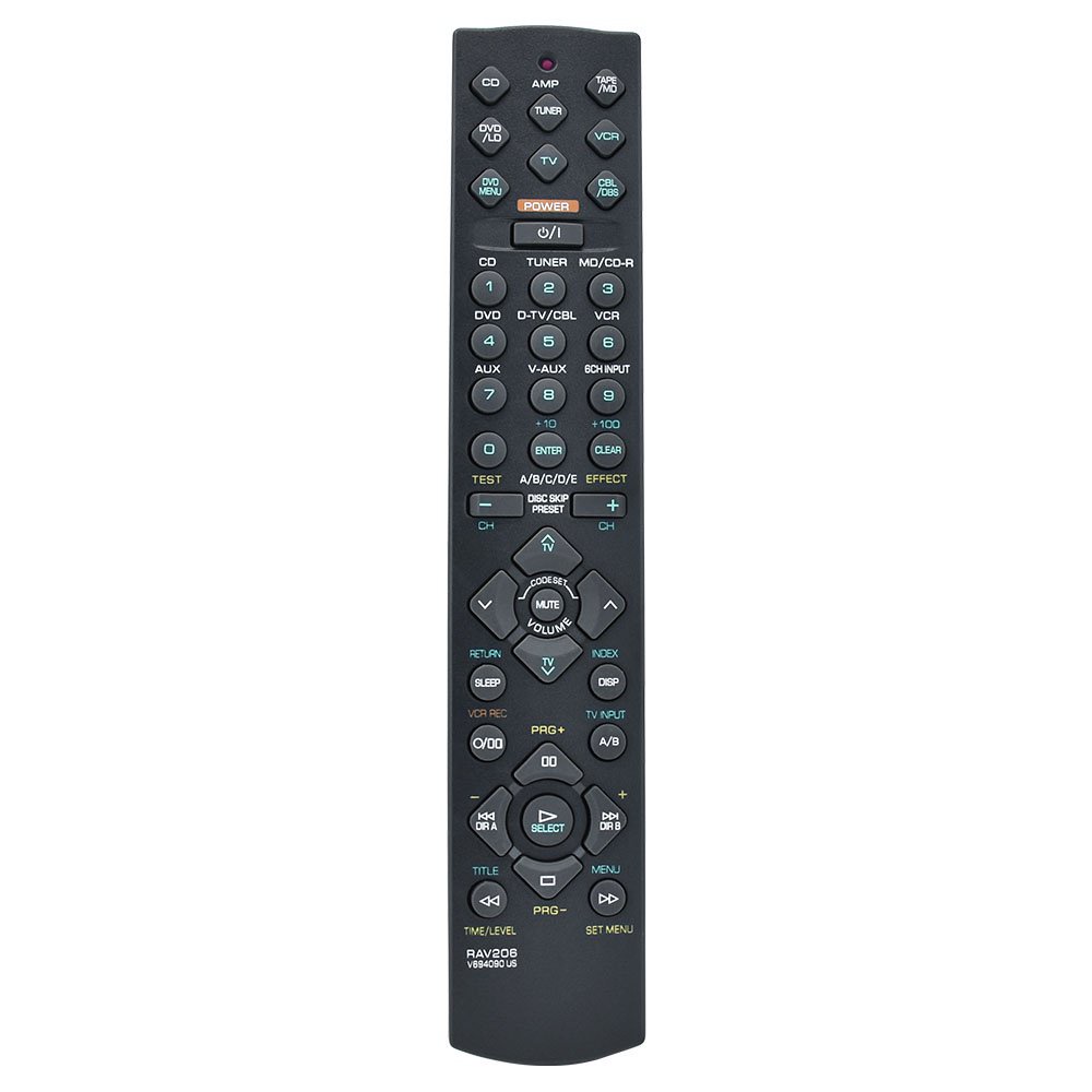 รีโมทคอนโทรลใหม่ RAV206 V694090US สําหรับ Yamaha Audio Video AV Receiver RX-V520 RX-V420 YHT18 YHT24 YHT34 HTR5440 RXV520RDS