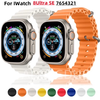 สายนาฬิกาข้อมือซิลิโคน สําหรับ Apple watch Ultra 49 มม. 45 มม. 44 มม. 40 มม. 41 มม. 42 มม. 49 45 มม. iWatch Ultra serie 7 6 3 se 8