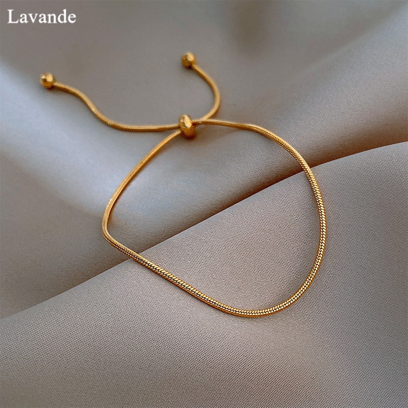 [LAVANDE] สร้อยข้อเท้าแบบปรับได้ย้อนยุคหรูหราเบาๆผู้หญิงดีไซน์เฉพาะข้อเท้าโซ่เปลือยเหล็กไทเทเนียมไม่ซีดจาง 9P6L ราคา ถูกที่สุด ดีลบีเคเค แกลเลอรีภาพที่ 9